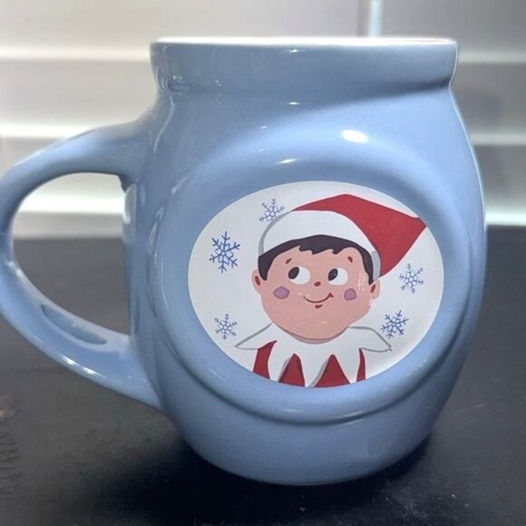 ELF On The Shelf Mugs Set OF 2 Blue Christmas Holiday - Picture 3 of 9